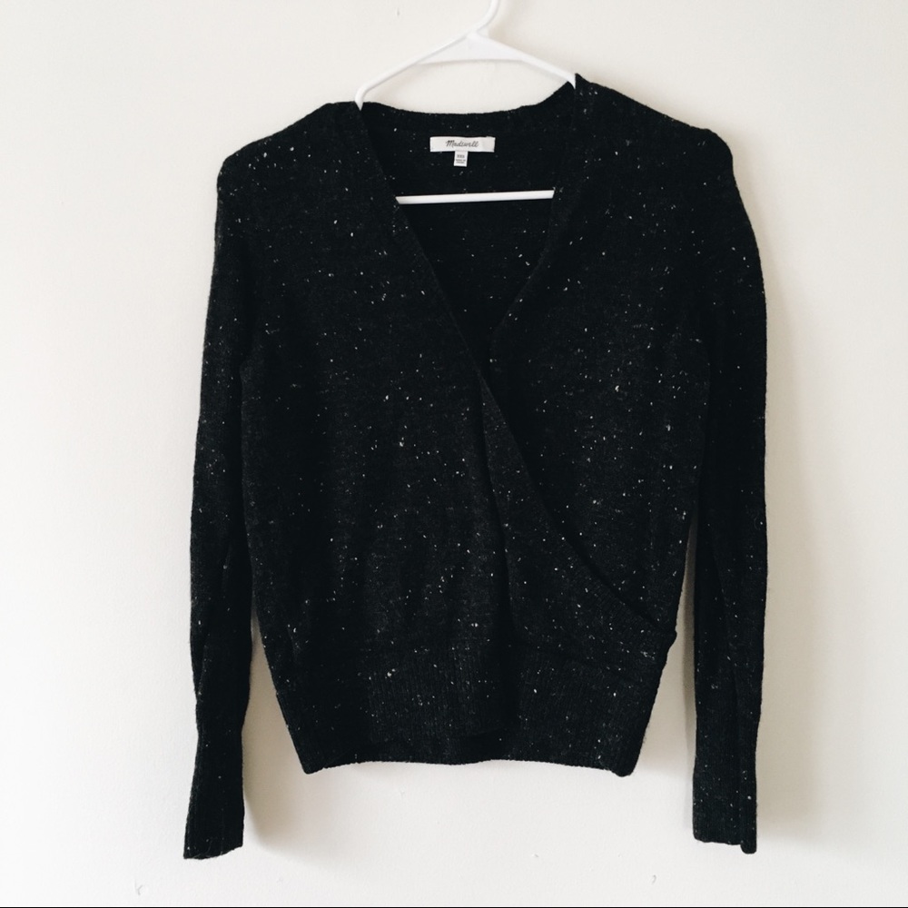 Black Wrap Sweater